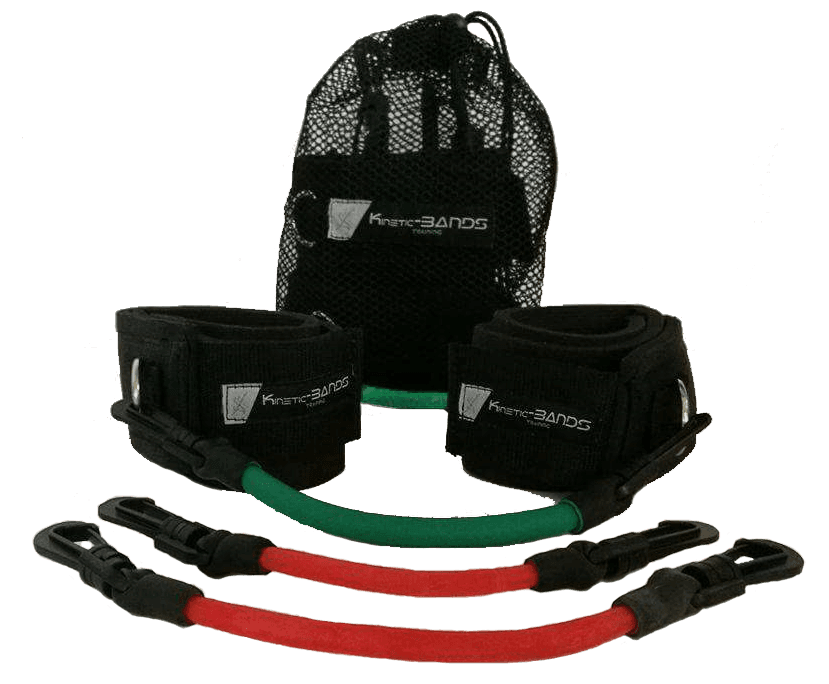 Kinetic-BANDS resistance training set with leg straps and carry bag